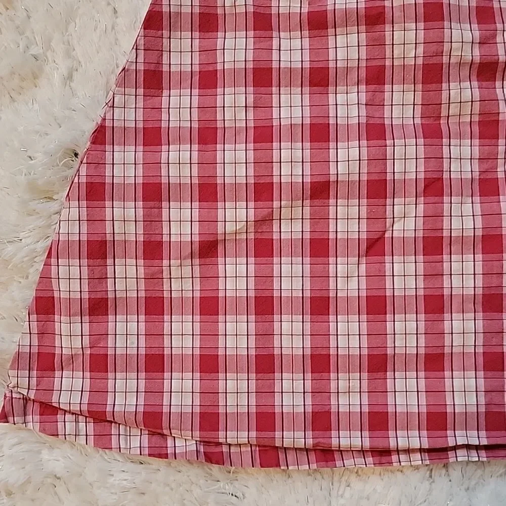 Baby GAP 2-PIECE RED AND WHITE PLAID SUN DRESS WITH BLOOMERS, SIZE 12-18 MONTHS